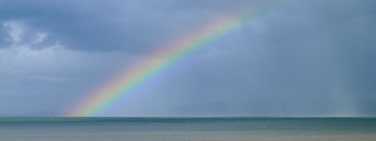 Rainbow over the sea